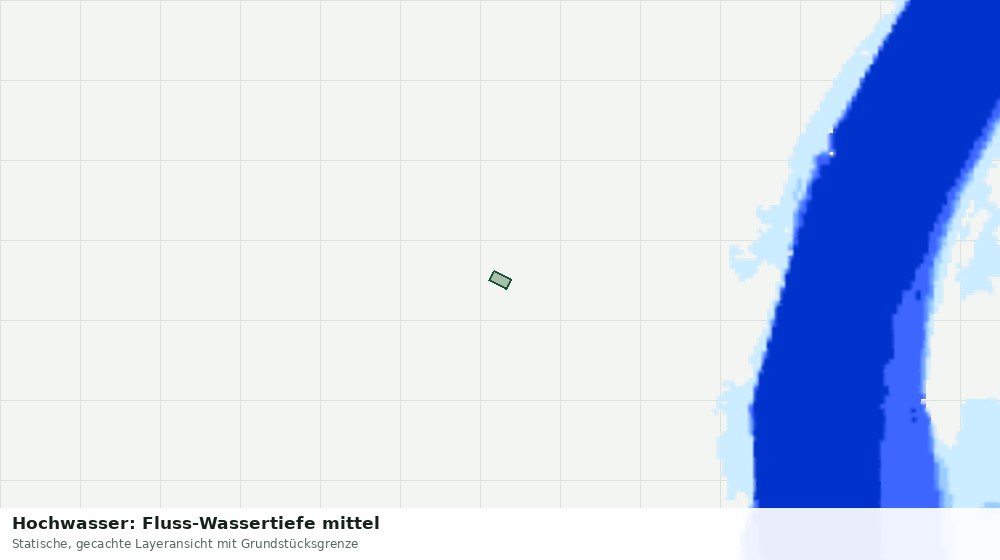 Statische Kartenansicht: Hochwasser: Fluss-Wassertiefe mittel