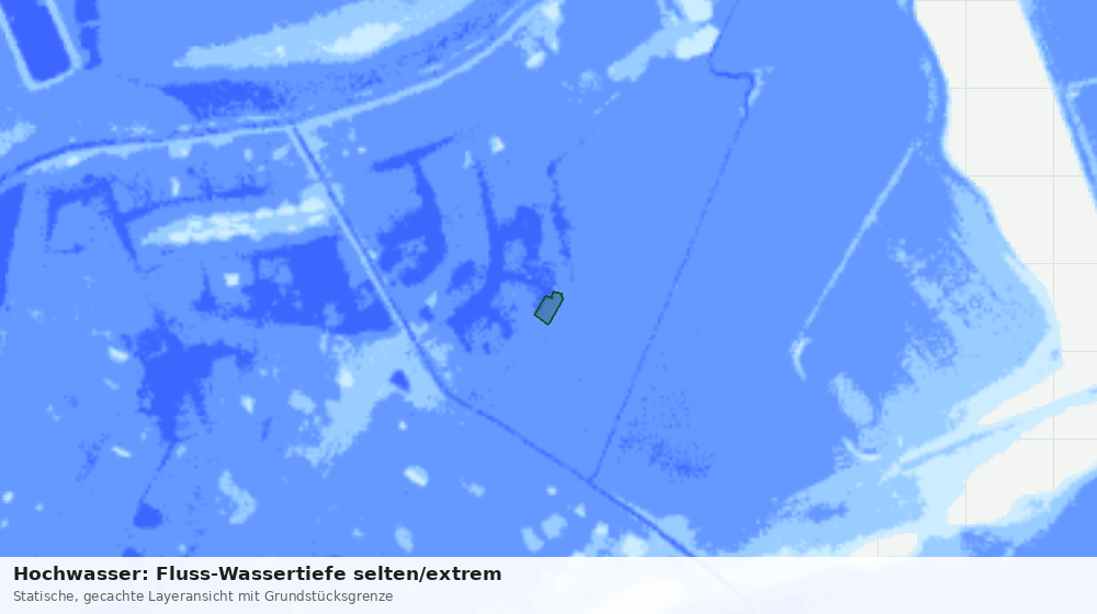 Statische Kartenansicht: Hochwasser: Fluss-Wassertiefe selten/extrem