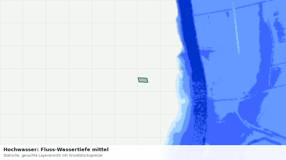 Statische Kartenansicht: Hochwasser: Fluss-Wassertiefe mittel
