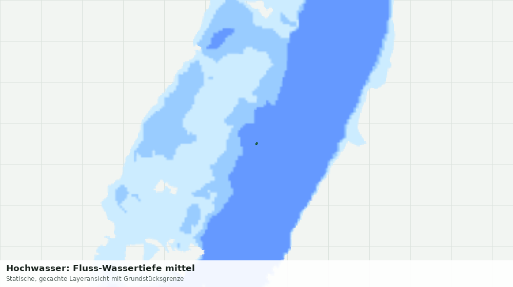 Statische Kartenansicht: Hochwasser: Fluss-Wassertiefe mittel
