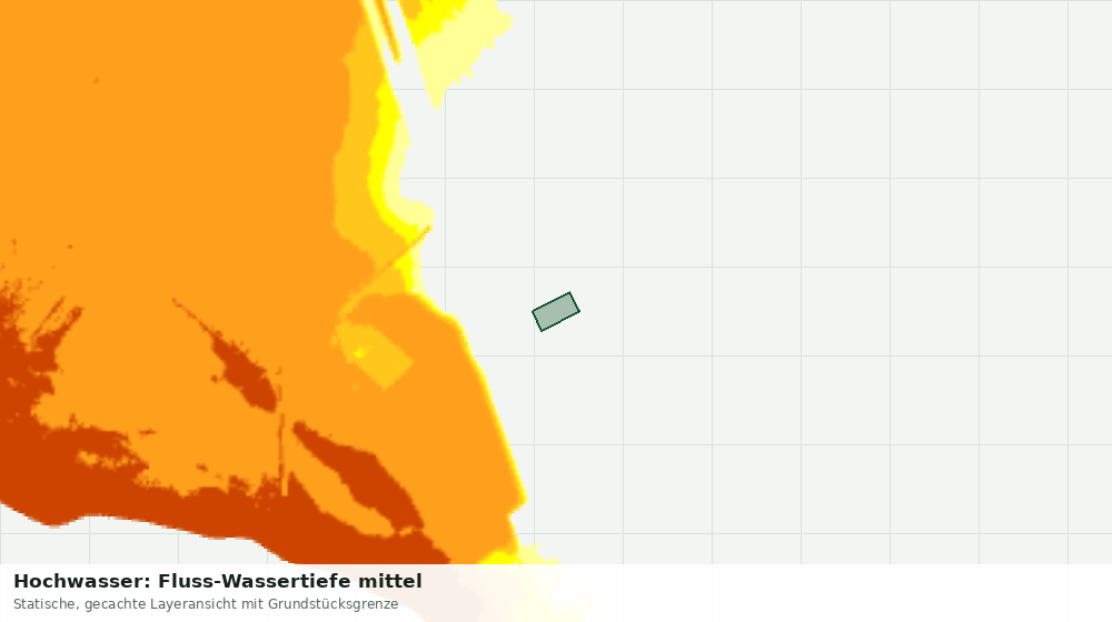 Statische Kartenansicht: Hochwasser: Fluss-Wassertiefe mittel