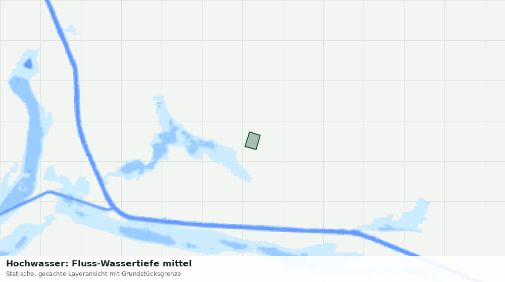 Statische Kartenansicht: Hochwasser: Fluss-Wassertiefe mittel