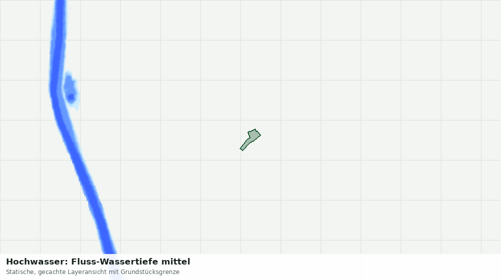 Statische Kartenansicht: Hochwasser: Fluss-Wassertiefe mittel