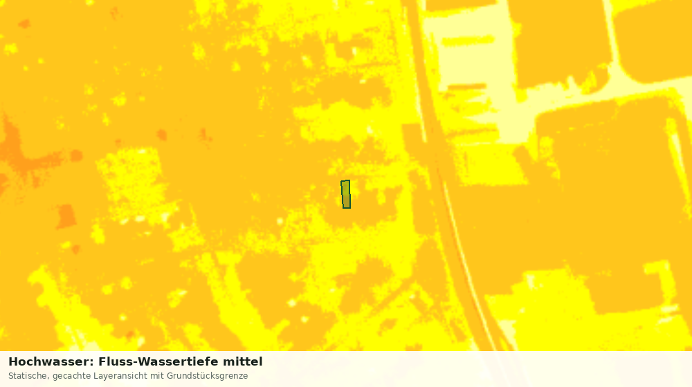 Statische Kartenansicht: Hochwasser: Fluss-Wassertiefe mittel