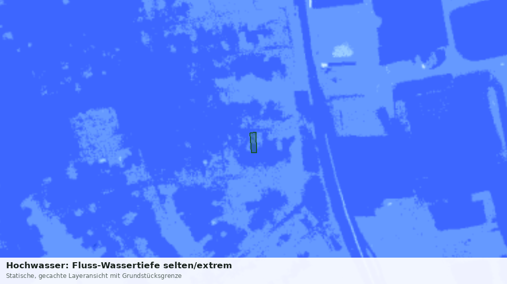 Statische Kartenansicht: Hochwasser: Fluss-Wassertiefe selten/extrem