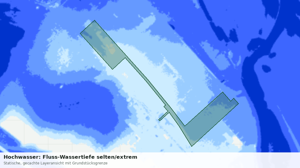 Statische Kartenansicht: Hochwasser: Fluss-Wassertiefe selten/extrem
