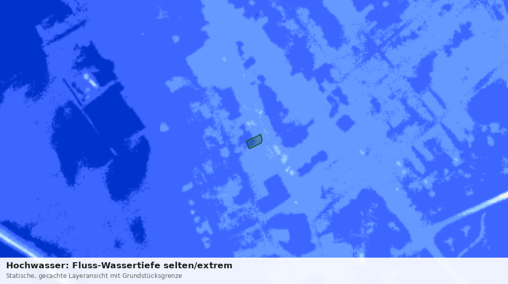 Statische Kartenansicht: Hochwasser: Fluss-Wassertiefe selten/extrem