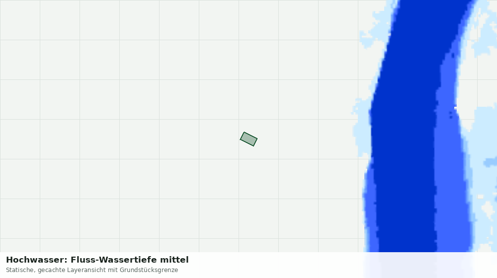Statische Kartenansicht: Hochwasser: Fluss-Wassertiefe mittel