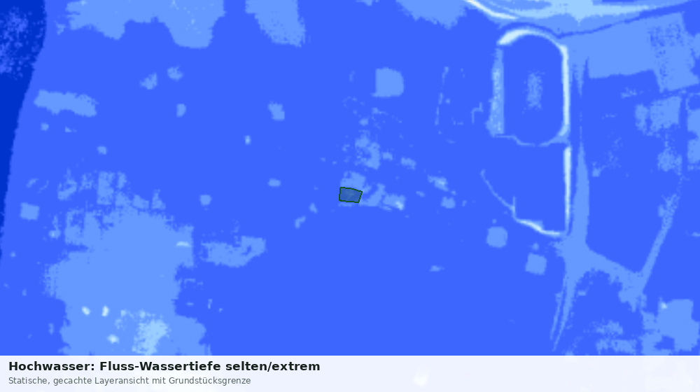 Statische Kartenansicht: Hochwasser: Fluss-Wassertiefe selten/extrem