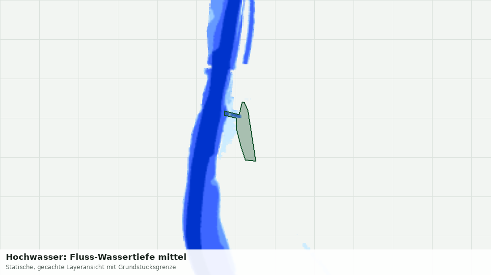 Statische Kartenansicht: Hochwasser: Fluss-Wassertiefe mittel