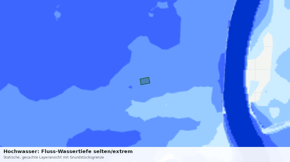 Statische Kartenansicht: Hochwasser: Fluss-Wassertiefe selten/extrem
