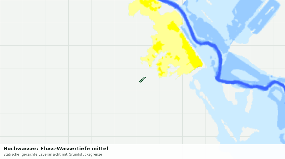 Statische Kartenansicht: Hochwasser: Fluss-Wassertiefe mittel