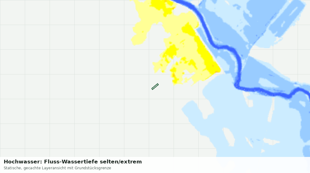 Statische Kartenansicht: Hochwasser: Fluss-Wassertiefe selten/extrem