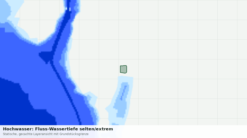 Statische Kartenansicht: Hochwasser: Fluss-Wassertiefe selten/extrem