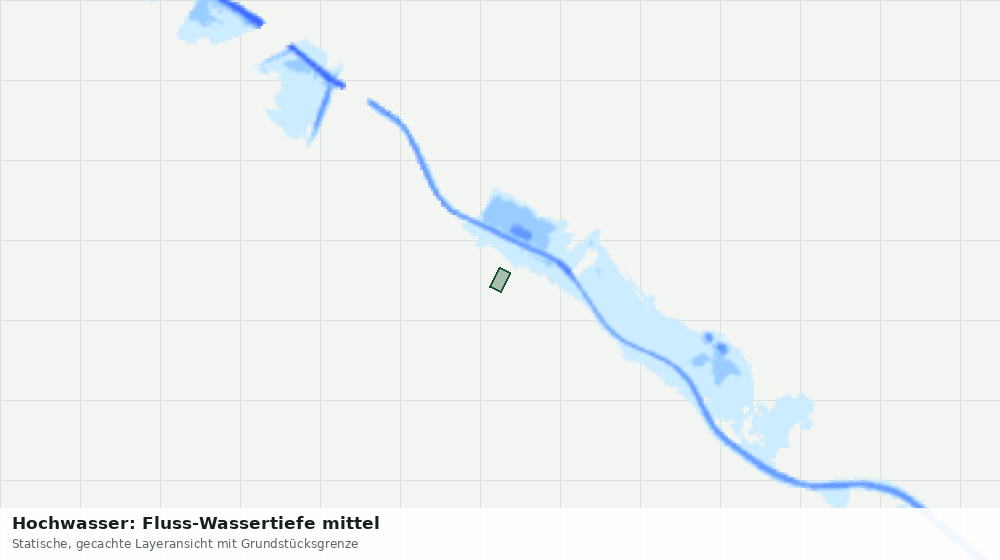 Statische Kartenansicht: Hochwasser: Fluss-Wassertiefe mittel
