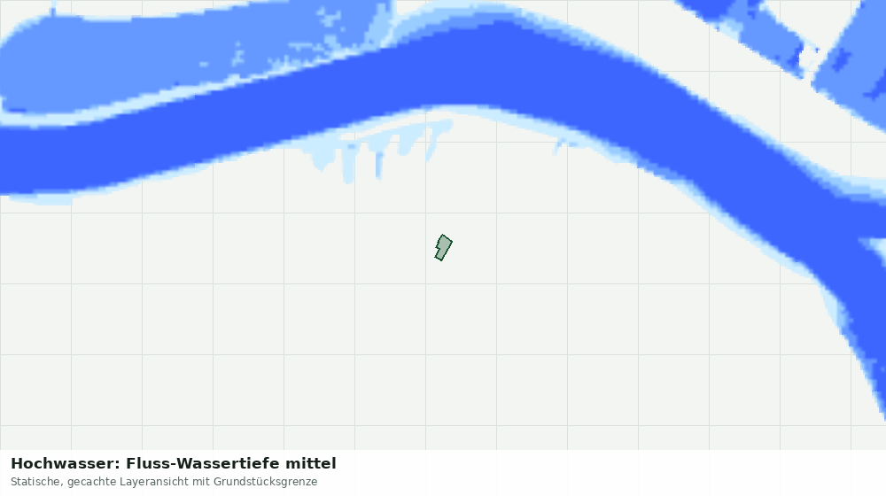 Statische Kartenansicht: Hochwasser: Fluss-Wassertiefe mittel