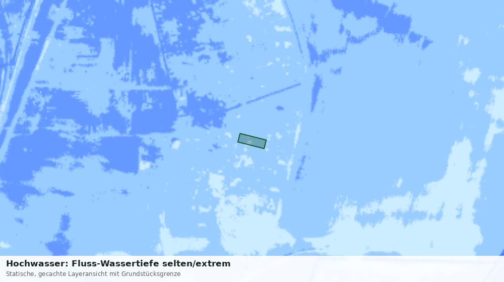 Statische Kartenansicht: Hochwasser: Fluss-Wassertiefe selten/extrem