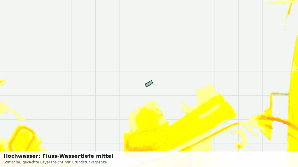 Statische Kartenansicht: Hochwasser: Fluss-Wassertiefe mittel