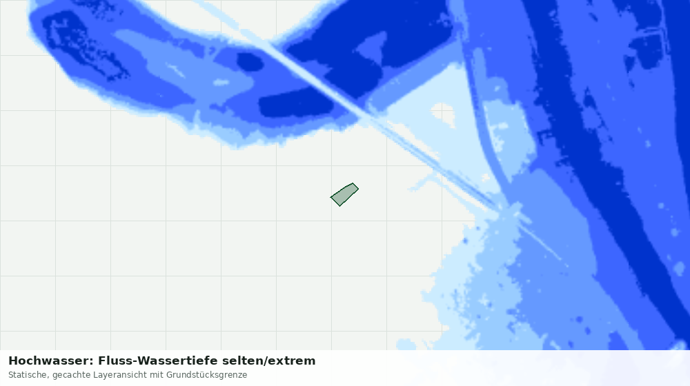 Statische Kartenansicht: Hochwasser: Fluss-Wassertiefe selten/extrem