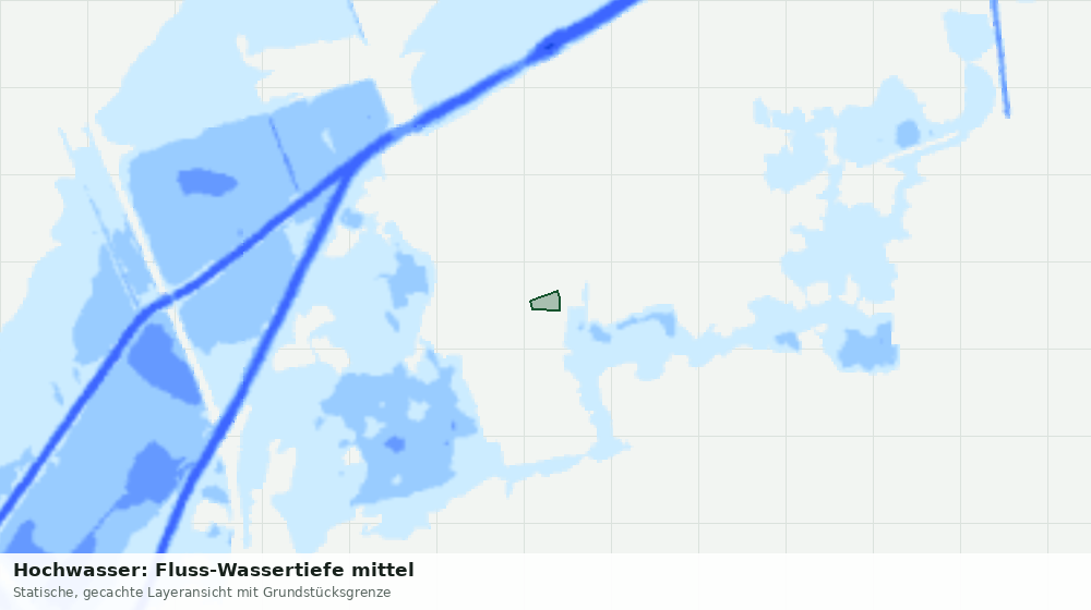 Statische Kartenansicht: Hochwasser: Fluss-Wassertiefe mittel