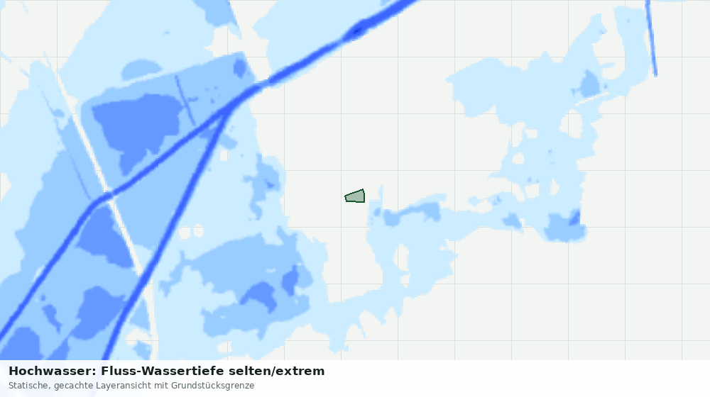 Statische Kartenansicht: Hochwasser: Fluss-Wassertiefe selten/extrem