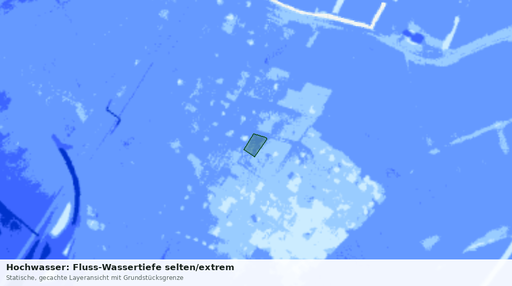 Statische Kartenansicht: Hochwasser: Fluss-Wassertiefe selten/extrem