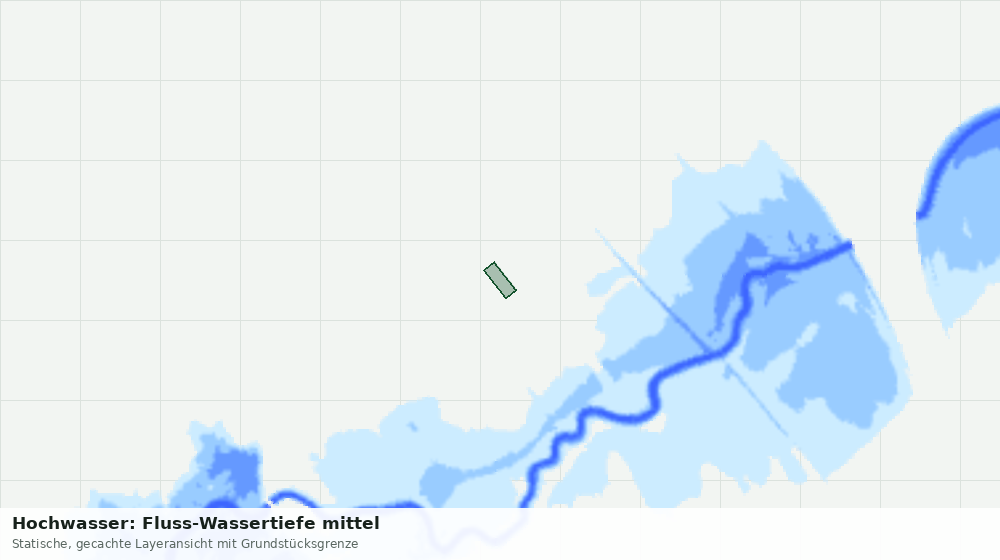 Statische Kartenansicht: Hochwasser: Fluss-Wassertiefe mittel