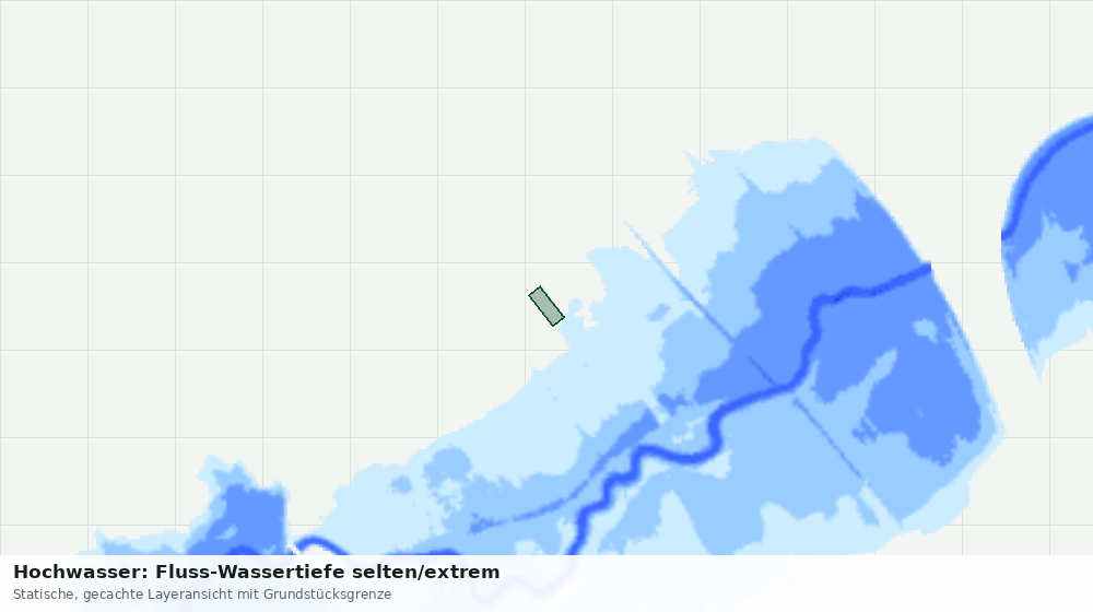 Statische Kartenansicht: Hochwasser: Fluss-Wassertiefe selten/extrem