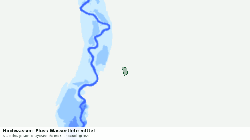 Statische Kartenansicht: Hochwasser: Fluss-Wassertiefe mittel