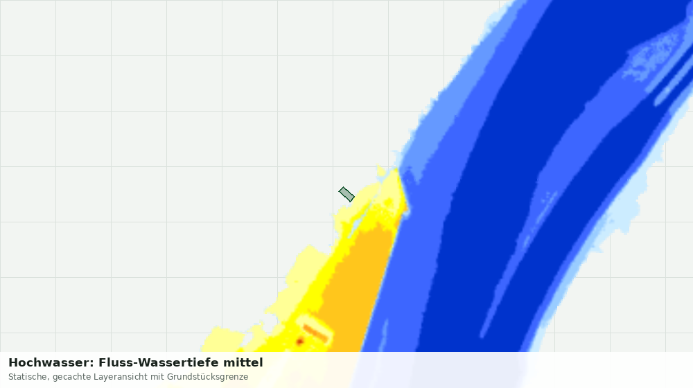 Statische Kartenansicht: Hochwasser: Fluss-Wassertiefe mittel