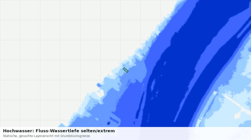 Statische Kartenansicht: Hochwasser: Fluss-Wassertiefe selten/extrem