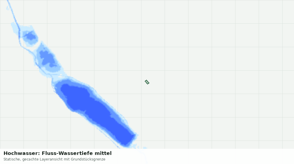 Statische Kartenansicht: Hochwasser: Fluss-Wassertiefe mittel