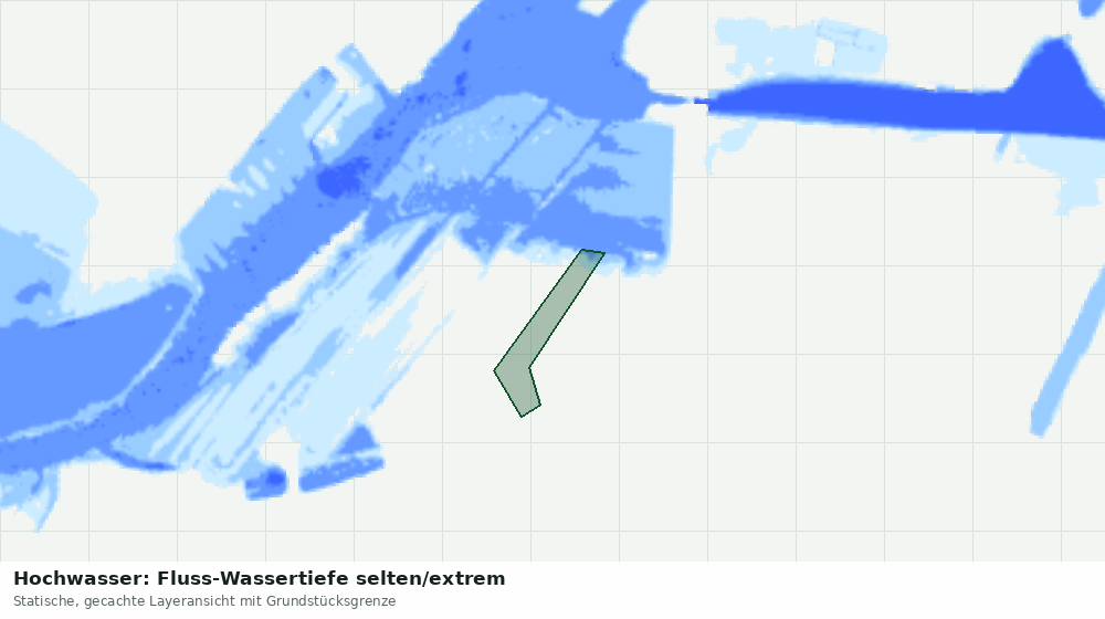 Statische Kartenansicht: Hochwasser: Fluss-Wassertiefe selten/extrem