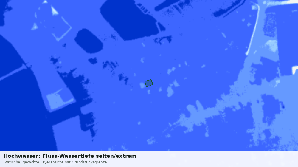 Statische Kartenansicht: Hochwasser: Fluss-Wassertiefe selten/extrem