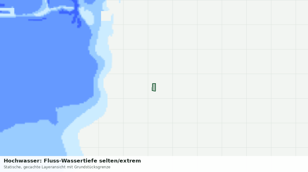 Statische Kartenansicht: Hochwasser: Fluss-Wassertiefe selten/extrem
