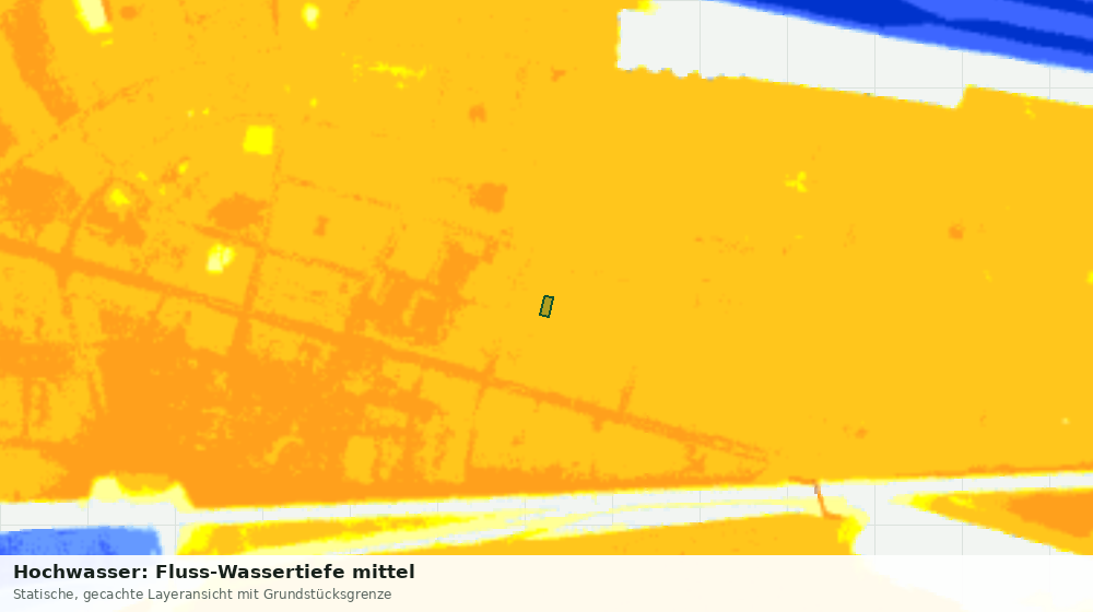 Statische Kartenansicht: Hochwasser: Fluss-Wassertiefe mittel