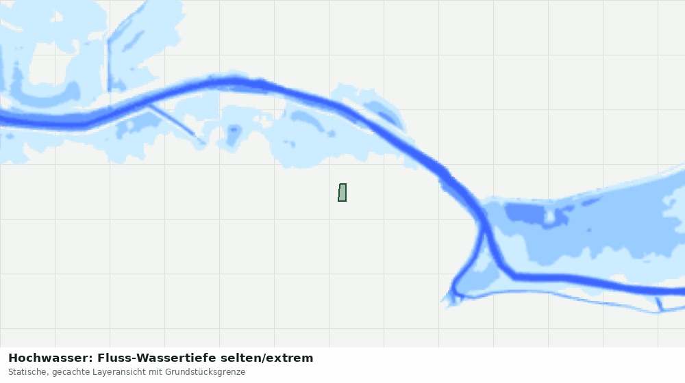 Statische Kartenansicht: Hochwasser: Fluss-Wassertiefe selten/extrem