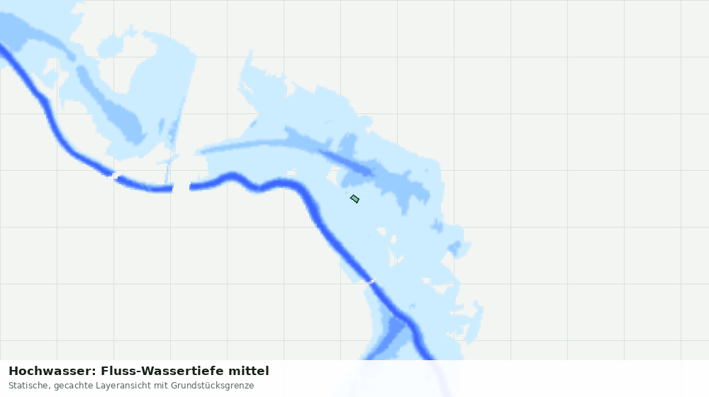 Statische Kartenansicht: Hochwasser: Fluss-Wassertiefe mittel
