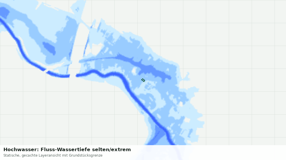 Statische Kartenansicht: Hochwasser: Fluss-Wassertiefe selten/extrem