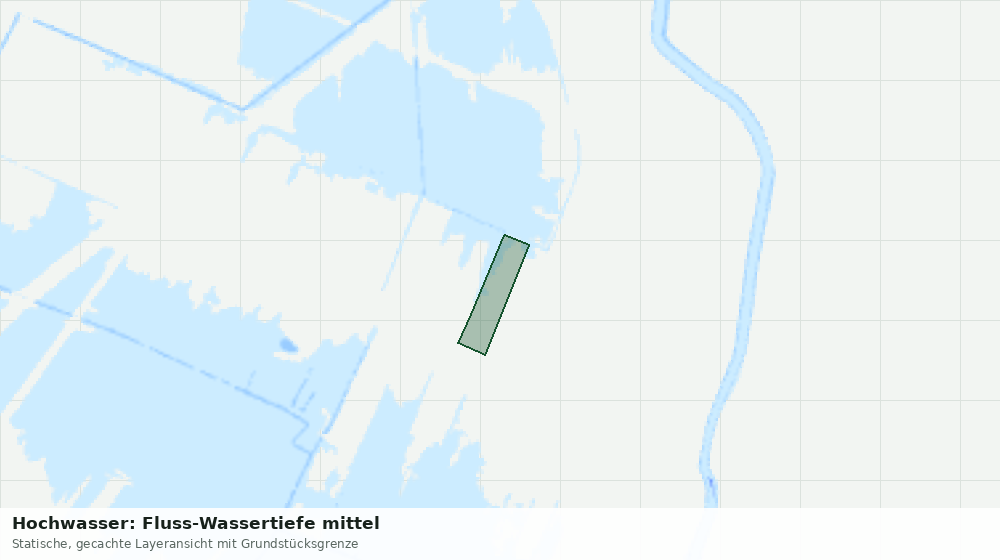 Statische Kartenansicht: Hochwasser: Fluss-Wassertiefe mittel
