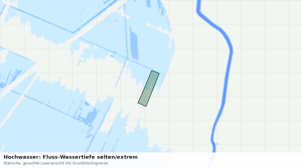 Statische Kartenansicht: Hochwasser: Fluss-Wassertiefe selten/extrem