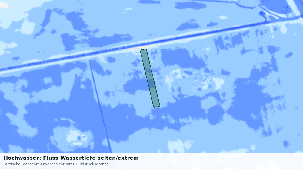 Statische Kartenansicht: Hochwasser: Fluss-Wassertiefe selten/extrem