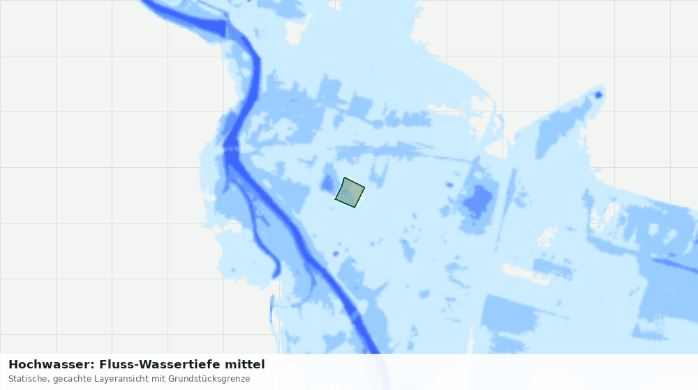 Statische Kartenansicht: Hochwasser: Fluss-Wassertiefe mittel