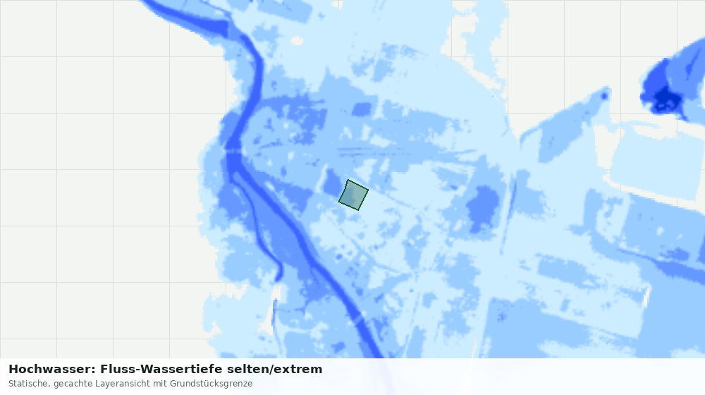 Statische Kartenansicht: Hochwasser: Fluss-Wassertiefe selten/extrem
