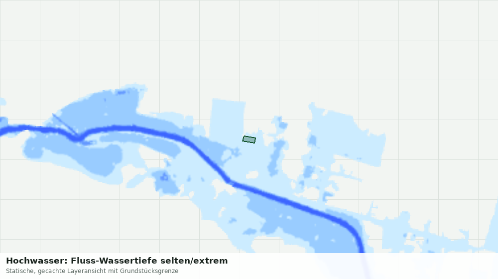 Statische Kartenansicht: Hochwasser: Fluss-Wassertiefe selten/extrem
