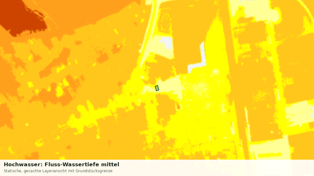 Statische Kartenansicht: Hochwasser: Fluss-Wassertiefe mittel