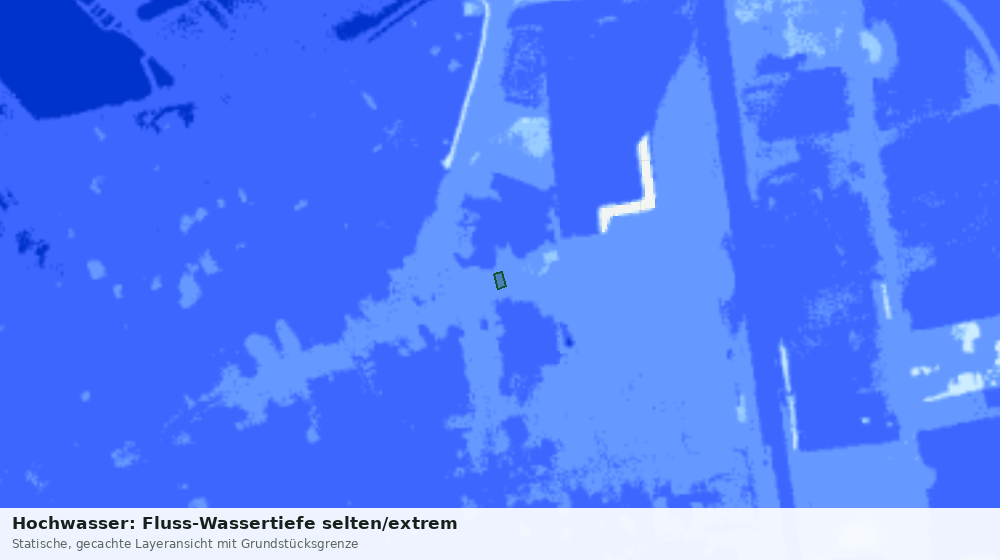 Statische Kartenansicht: Hochwasser: Fluss-Wassertiefe selten/extrem