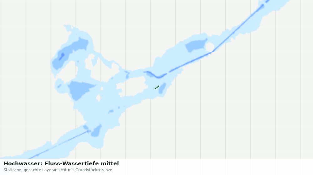 Statische Kartenansicht: Hochwasser: Fluss-Wassertiefe mittel