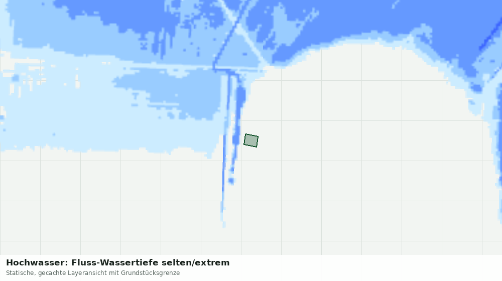Statische Kartenansicht: Hochwasser: Fluss-Wassertiefe selten/extrem