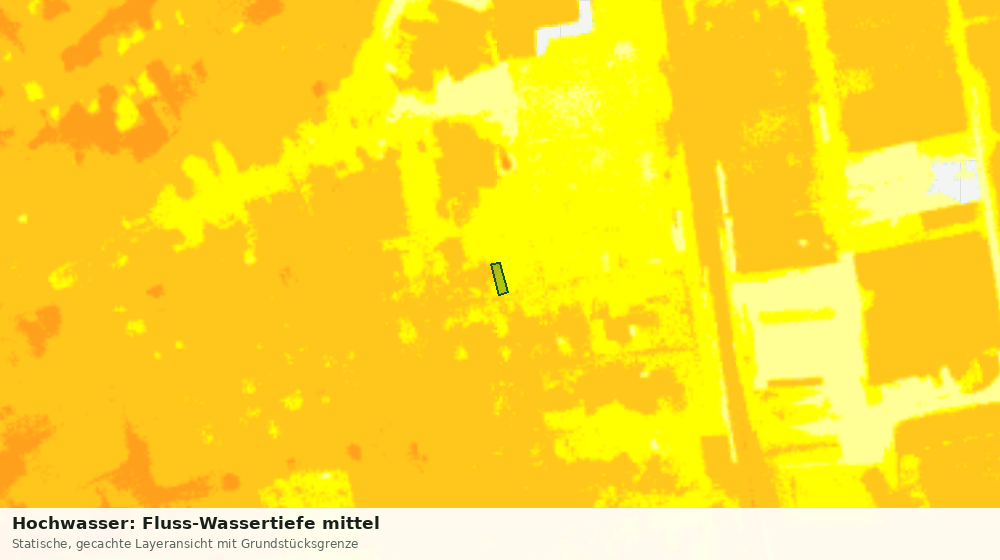 Statische Kartenansicht: Hochwasser: Fluss-Wassertiefe mittel